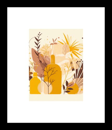 Plakat 15x20cm Złote Rośliny na Arena.pl