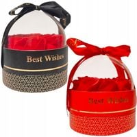 FLOWER BOX RÓŻE MYDLANE KWIATY 9SZT BUKIET W PUDEŁKU PREZENT NA WALENTYNKI