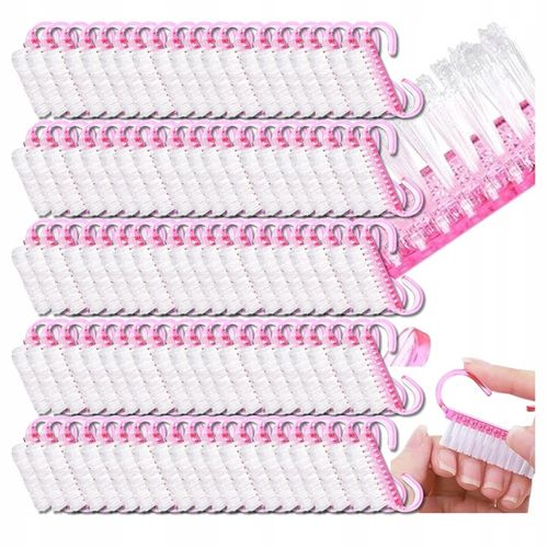 100x SZCZOTECZKA RÓŻOWA DO MANICURE DO USUWANIA PYŁU DO PAZNOKCI na Arena.pl