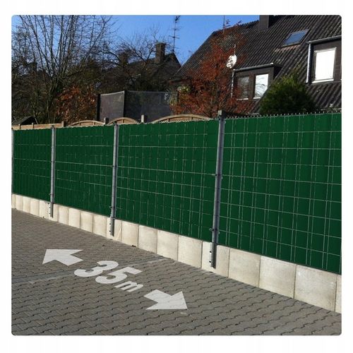 Taśma ogrodzeniowa ZIELONA 19cm x 35m mocna osłona ogrodzenie panelowe na Arena.pl