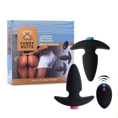 FeelzToys - FunkyButts Remote Controlled Butt Plug Set for Couples na Arena.pl