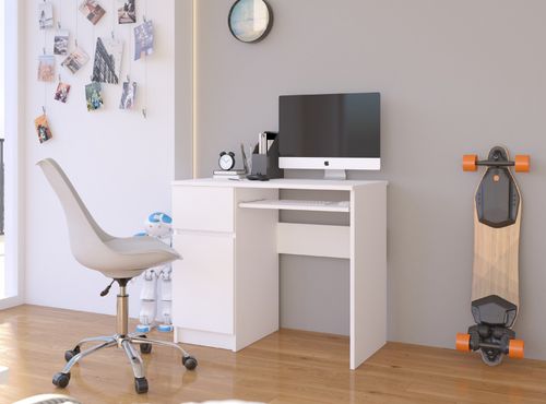 BIURKO KOMPUTEROWE PIKSEL BIAŁE - LEWE na Arena.pl