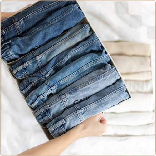 2x organizer XXL pudełko pojemnik na ubrania jeansy do szuflady na Arena.pl