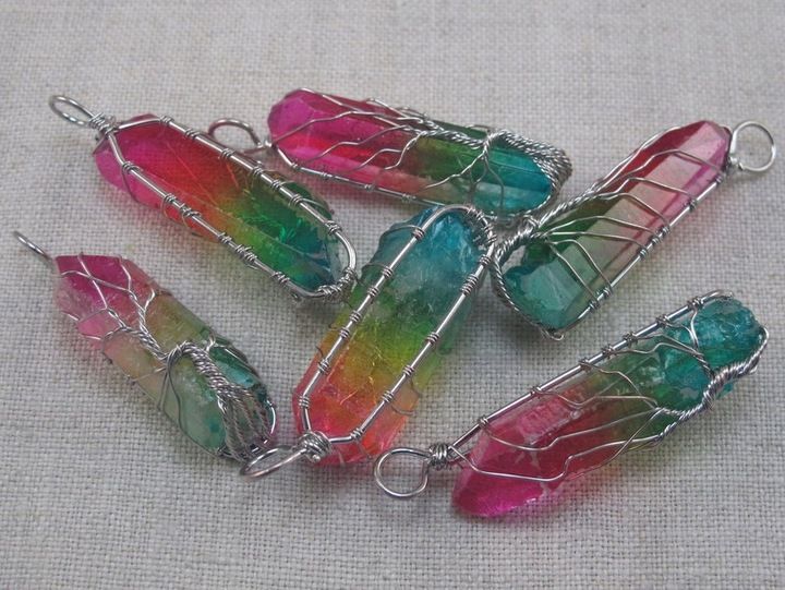 WISIOREK kamień KWARC TĘCZOWY drzewo ŻYCIA [W301] zdjęcie 6