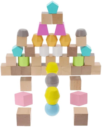 O!Klocki. Klocki drewniane Bobaski i Miś. Kodowanie, 50 elementów na Arena.pl