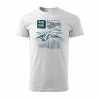 Koszulka z górami w góry turystyczna z Tatrami Tatry Niżne Chopok trekkingowa męska biała REGULAR XXL