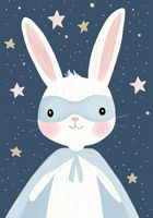 Plakat 70x100cm Wzory dla Dzieci, Chłopca Do Pokoju - Superkrólik