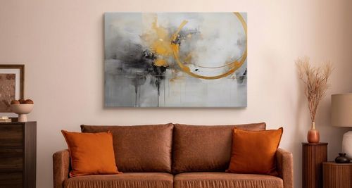 OBRAZ NA PŁÓTNIE NA ŚCIANĘ DO SALONU SYPIALNI MALOWANA ABSTRAKCJA na Arena.pl