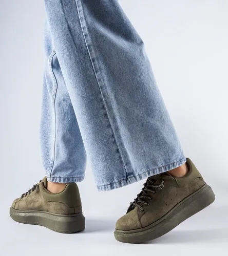 Zielone sneakersy na platformie Cipriano 39 na Arena.pl