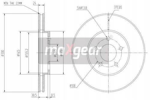 TARCZA HAM. FORD P. MONDEO 00- MAXGEAR na Arena.pl