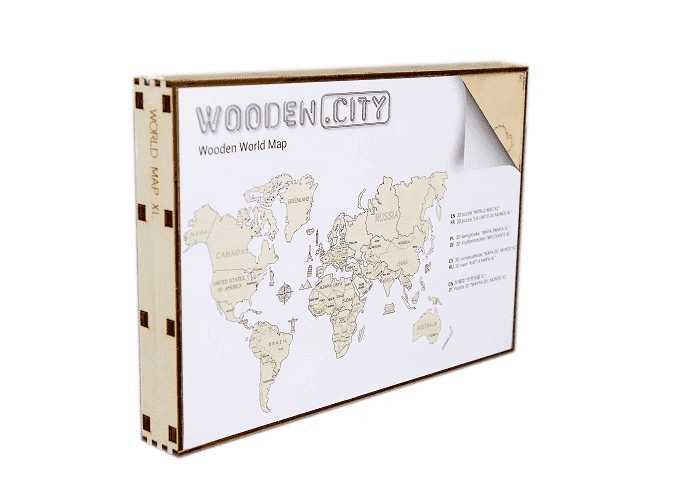 Mapa świata XL, kolor coral zdjęcie 2