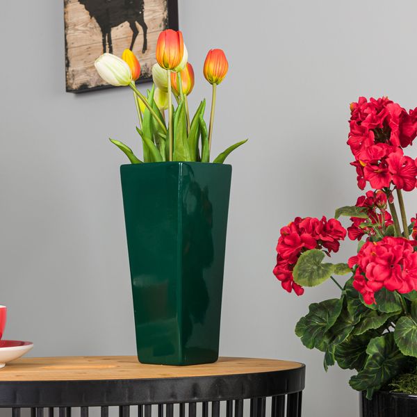 Wazon Ceramiczny Trapez  Czarny flakon zdjęcie 9