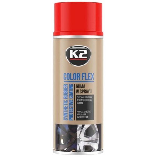 Guma w sprayu K2 Color Flex 400ml (czerwony) zdjęcie 1