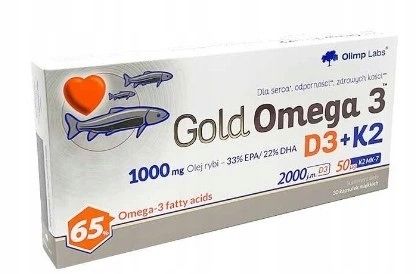 Suplement diety Gold omega 3 D3 K2 kapsułki 30 szt. Olimp laboratories zdjęcie 8