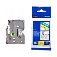 2X Taśma Brother TZe-211 6mm Czarny Nadruk Przezroczysta Laminowana 8m P-To