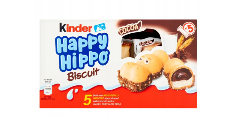 FERRERO KINDER HAPPY HIPPO BISCUIT 103,5G zdjęcie 1