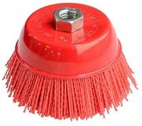 SZCZOTKA CZOŁOWA 125mm M14 NYLONOWA DO DREWNA METALU NA SZLIFIERKĘ
