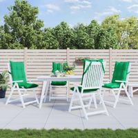 Poduszki na krzesła z wysokim oparciem, 4 szt., zielone