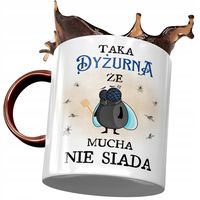Kubek Bordowy Dla Dyżurnej Że Mucha Nie Siada Z Nadrukiem Ze Zdjęciem