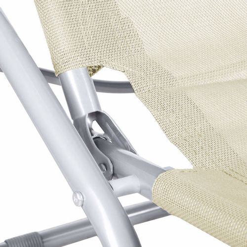 Leżak grawitacyjny ogrodowy beżowy zero gravity na Arena.pl