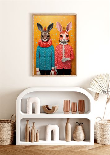 Plakat portret cyrkowy duet 29,7x42 cm A3 na Arena.pl