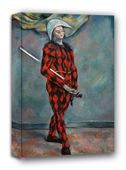 Harlequin, Paul Cézanne - obraz na płótnie 20x30 cm