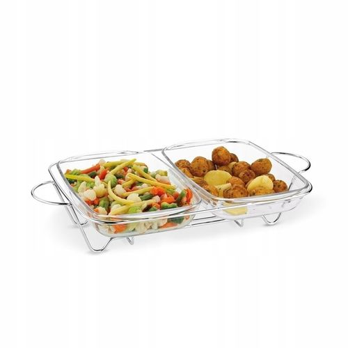 NACZYNIA SZKLANE na podgrzewaczu prostokątne Tadar Longa 2 x 2 l na Arena.pl