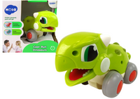 FIGURKA DINOZAUR NA KÓŁKACH ZIELONY