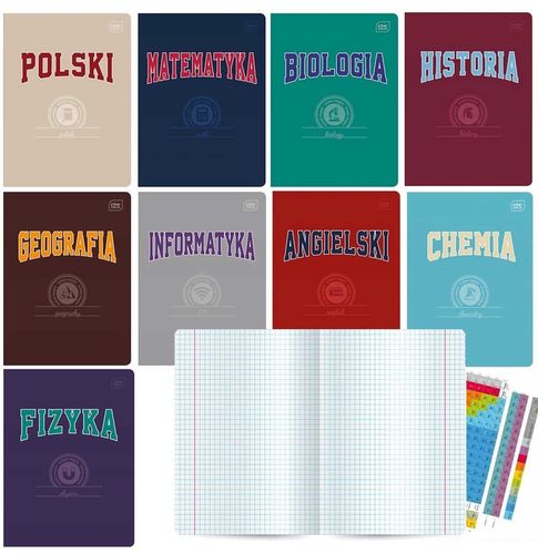 KOMPLET ZESZYTÓW PRZEDMIOTOWYCH ZE ŚCIĄGĄ A5 60K - klasa 7-8 na Arena.pl