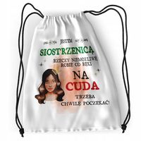 Plecak Dla Siostrzenicy Sportowy Szkolny Worek Z Nadrukiem Ze Zdjęciem