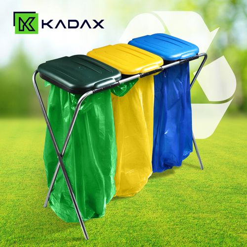 KADAX Stojak Na Worki Do Segregacji Śmieci 3x120L na Arena.pl