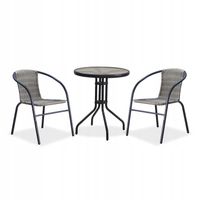 ZESTAW MEBLI OGRODOWYCH STOLIK KRZESŁA KOMPLET MEBLI TARAS Z TECHNORATANU