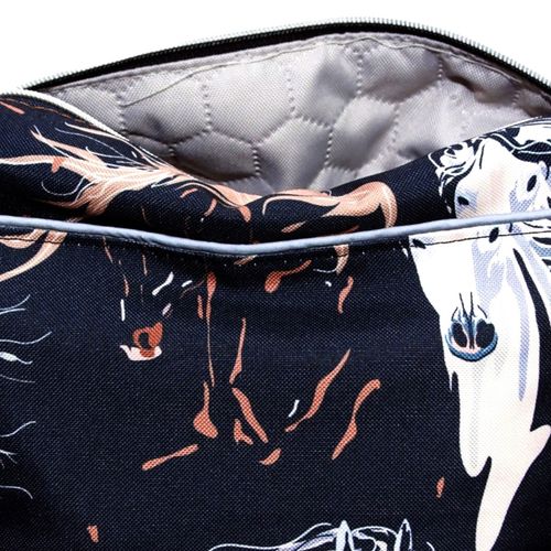 Torebka Na Ramię z Motywem Koni i Brązową Ekoskórą – Handmade na Arena.pl