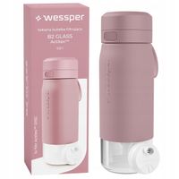 Butelka filtrująca Wessper B2 GLASS Actitex™ 500ml Pink
