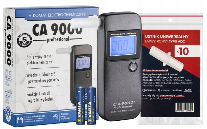 Alkomat CA 9000 Professional + kalibracje, ustniki zdjęcie 1