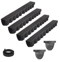 Odpływ liniowy do Garażu 4m x96x87mm do 1,5 Tony SLIM Kratka Czarna Z