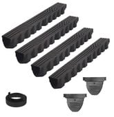 Odpływ liniowy do Garażu 4m x96x87mm do 1,5 Tony SLIM Kratka Czarna Z