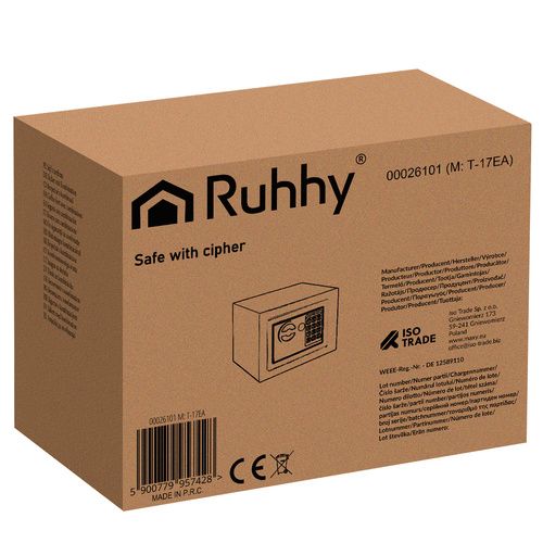 Sejf Z Szyfrem Ruhhy 26101 zdjęcie 2