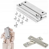 MAGNES NEODYMIUM PŁYTOWY 60x13,5x5 mm Otwór na śrubę, 4 szt.