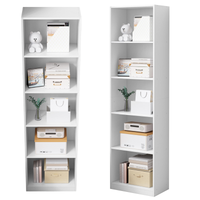 BIAŁY REGAŁ STOJĄCY NA KSIĄŻKI PÓŁKI WYSOKI NOWOCZESNY SŁUPEK LOFT 182cm