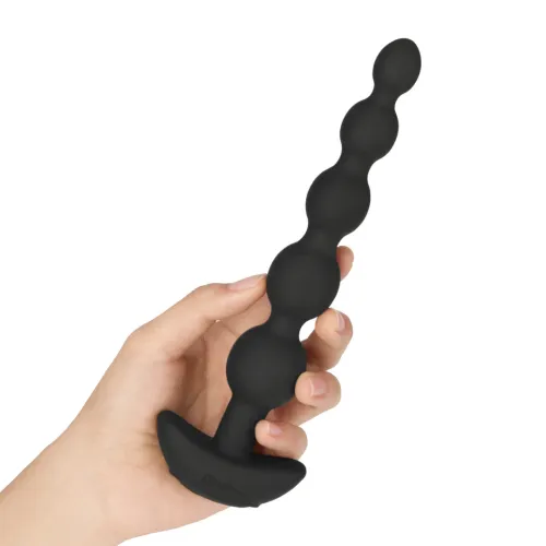 b-vibe cinco black - silikonowy model z wibracją, 5 segmentow, pilot na Arena.pl