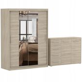 Zestaw VISTA 01 Szafa 150 Komoda FRIDA 01 135 półki SONOMA PRODUCENT