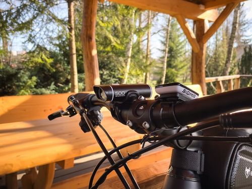 Lampka rowerowa mocna światło PRZÓD TYŁ na kierownice iLIGHT USB ZESTAW na Arena.pl