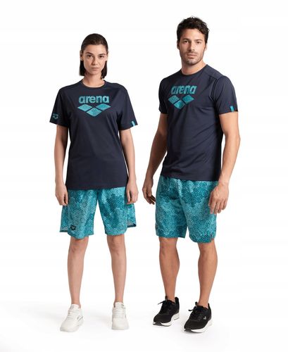 Koszulka T-shirt sportowy casual męski damski Arena Logo Navy R.S na Arena.pl