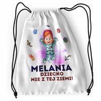 Plecak Sportowy Szkolny Dla Melanii Córki Dziecka Z Nadrukiem Ze Zdjęciem