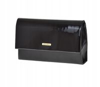 Laura Biaggi - torebka wizytowa kopertowa czarny mat klapka lakier JP40