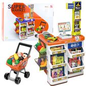DLA DZIECI SUPERMARKET ZESTAW KASY WÓZKA I SKANERA