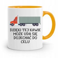 Dla Tirowca Kierowcy Tira Kubek Żółty Na Prezent Z Nadrukiem Ze Zdjęciem