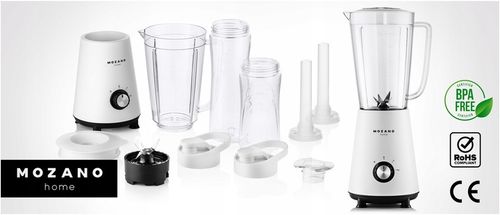 BLENDER KIELICHOWY DO KOKTAJLI SMOOTHIE 2 WKŁADY CHŁODZĄCE + 2 BUTELKI 3w1 na Arena.pl