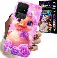 ETUI DO SAMSUNG GALAXY S20 Ultra - SŁODKA KACZUCHA, KACZKA NA RÓŻOWYM TLE